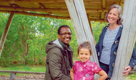Fasil and Sally with their daughter, Willow.