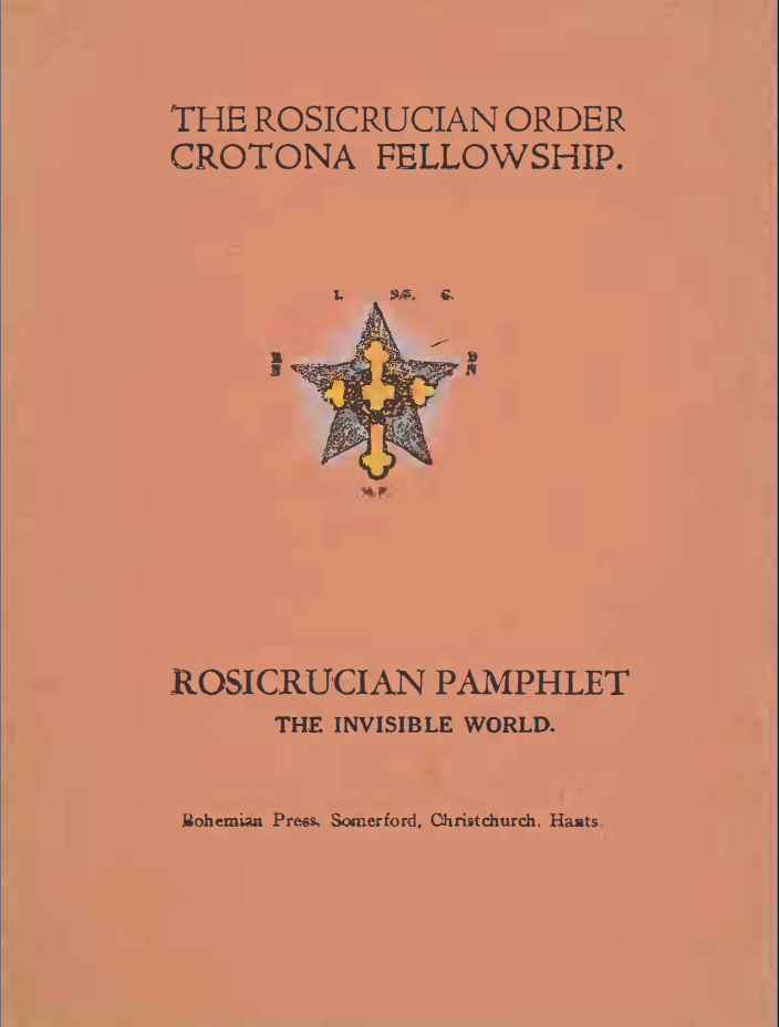 Cover of a Rosicrucian pamphlet published by ROCF