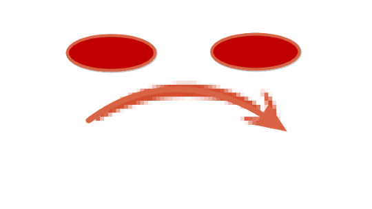 Grim face - graphic doodle by Cornelia Featherstone