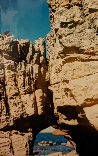 Hopeman cliffs photo Cornelia Featherstone