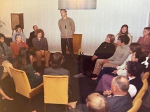 David Spangler lecturing in the Sanctuary photo David Spangler