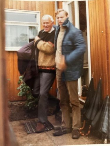 Peter and David leaving the sanctuary 1971 photo David Spangler